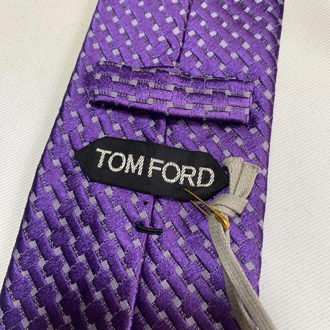 【新品】 TOM FORD SILK TIE PURPLE シルク ネクタイ