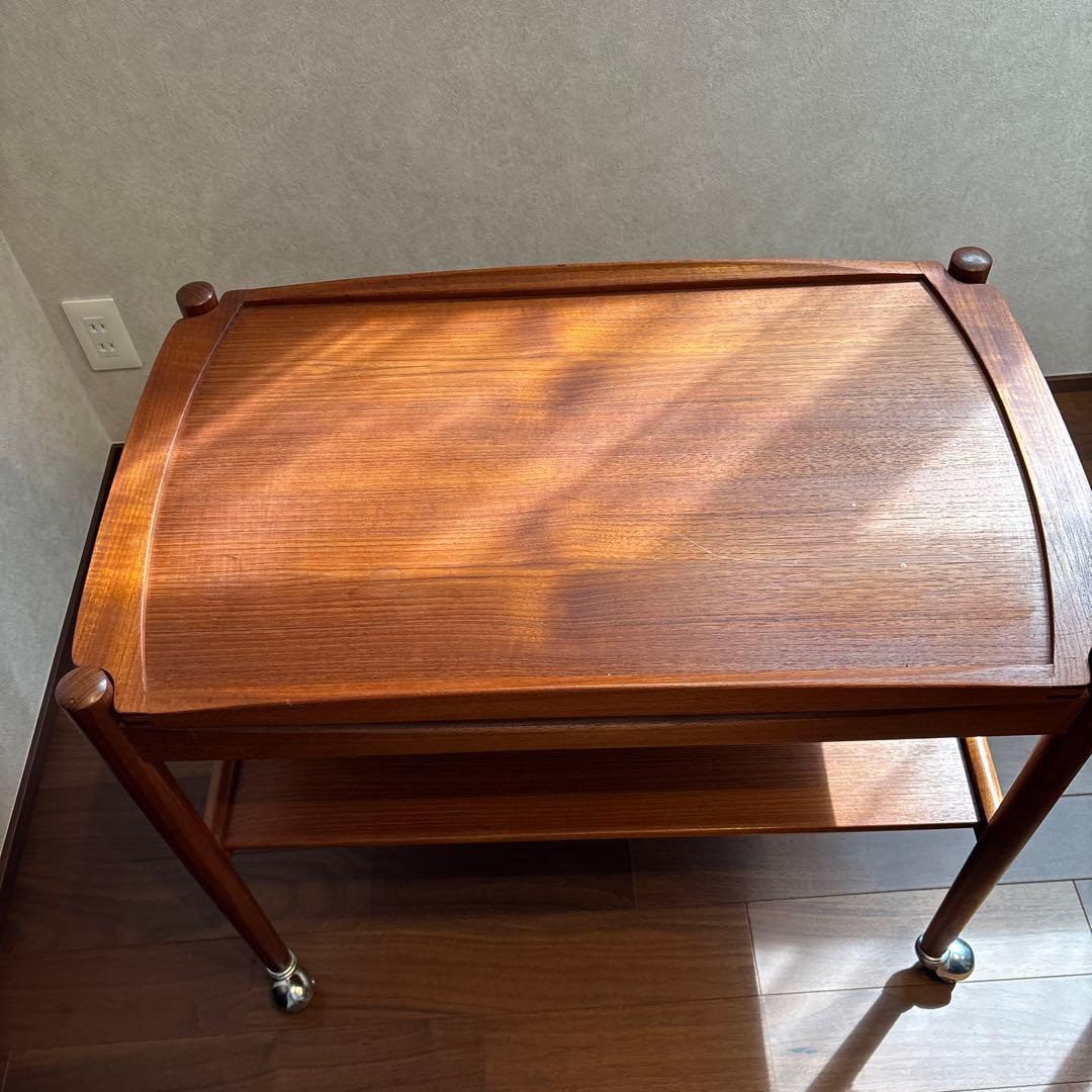 木製キッチンワゴン 2段棚付き