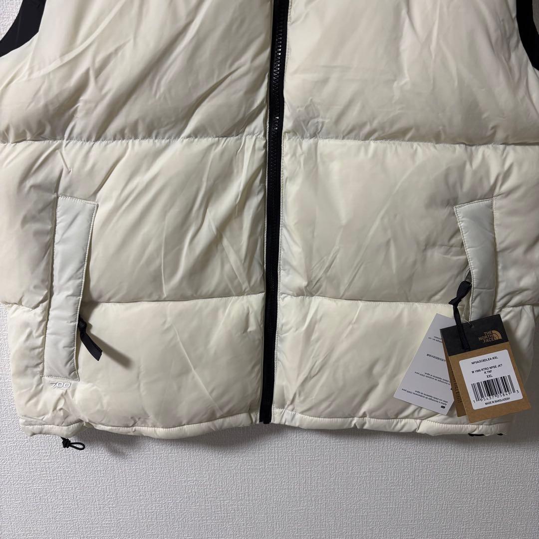 【新品】 ノースフェイス ダウンベスト XXL ヌプシ ブラック ホワイト