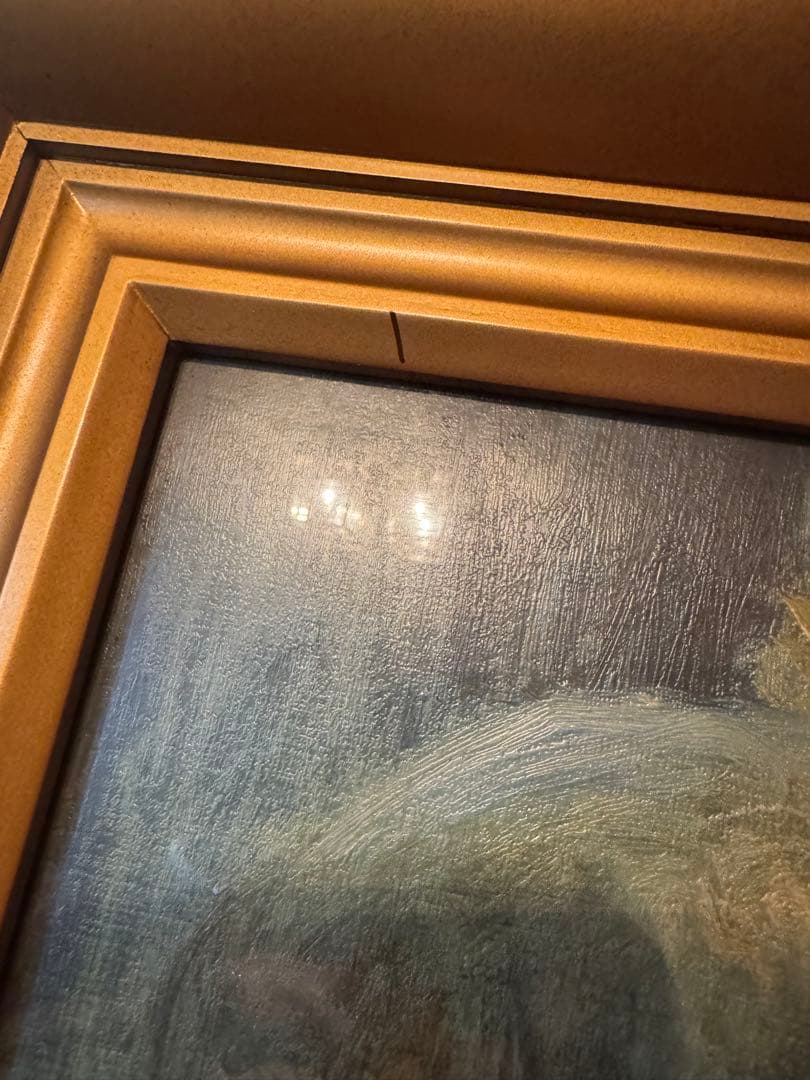 ルノアール　帽子の女　工芸画　アンティーク