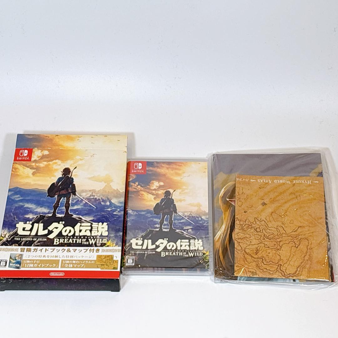 【新品未開封】ゼルダの伝説 ブレスオブザワイルド 冒険ガイドブック＆マップ付