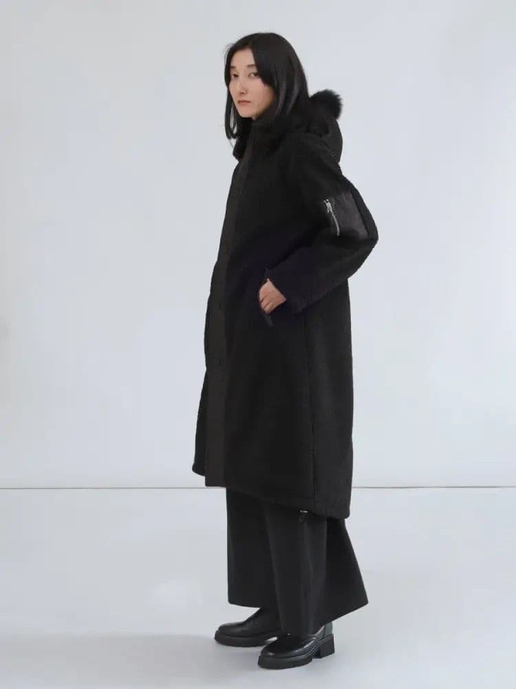 LASUD　ボアコート　BK　9号　未使用品　定価34000円