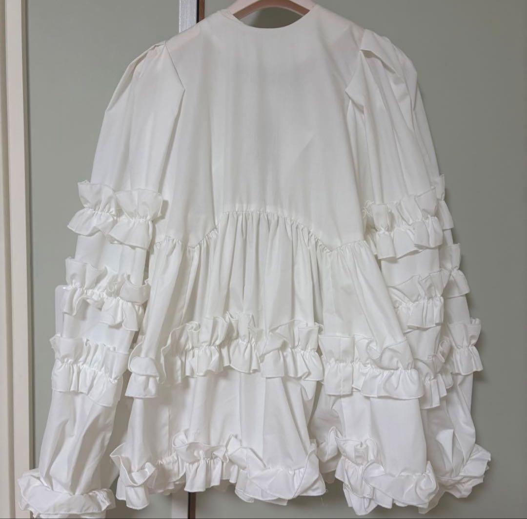 épine エピヌ double ribbon frill blouse