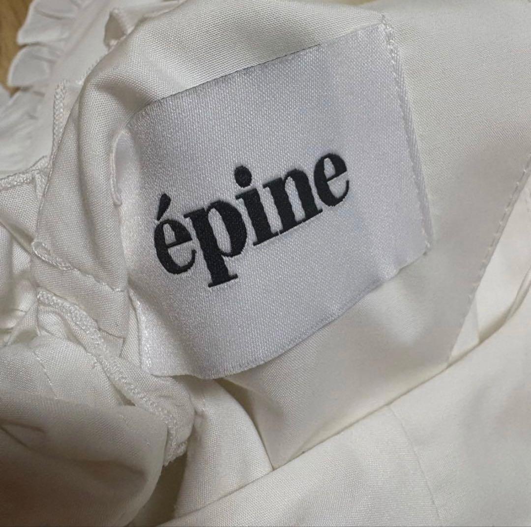 épine エピヌ double ribbon frill blouse
