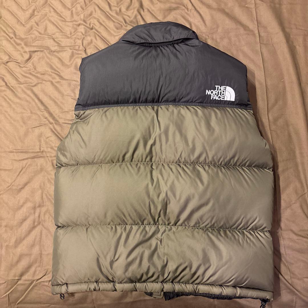 THE NORTH FACE ヌプシダウンベスト Lサイズ オリーブ/ブラック