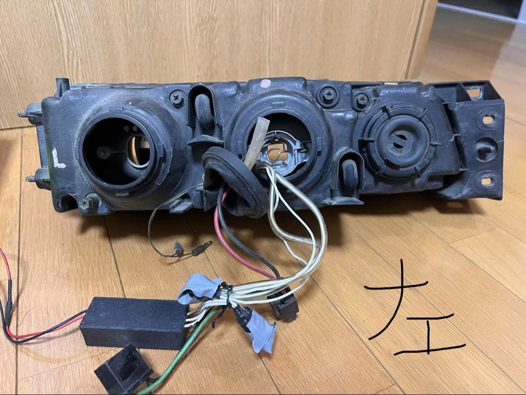 シルビアS13 ヘッドライト　3連プロジェクター　左右セット　ジャンク