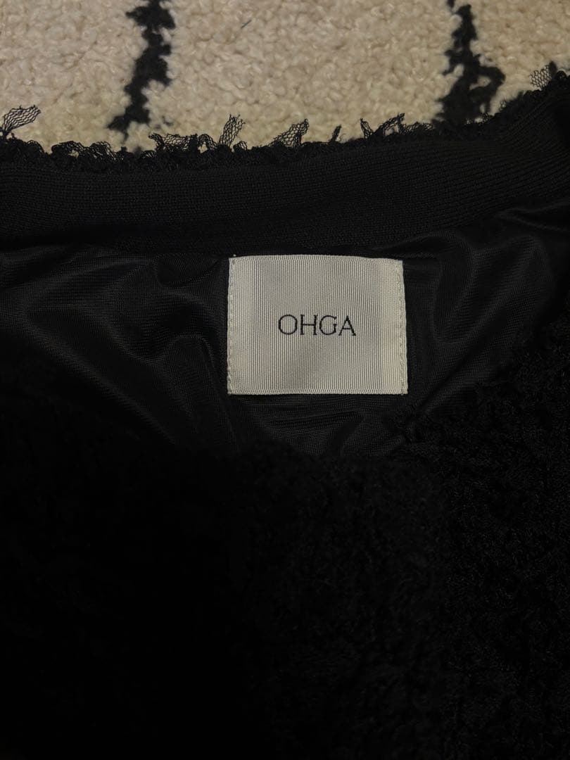 【OHGA】お値下げしました！モケベスト ブラック 美品