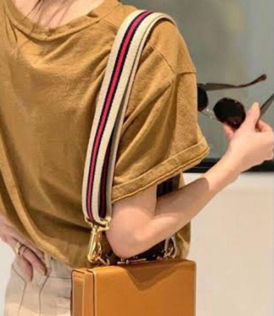 アパルトモン Border belt ボーダーベルト　バッグストラップ　　キナリ