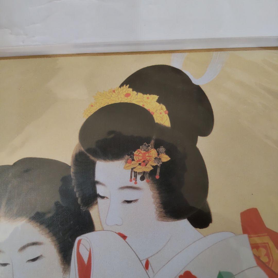 tossy伊東深水『ささやき』美人画 名品 複製 色紙 希少 茶道具 美品