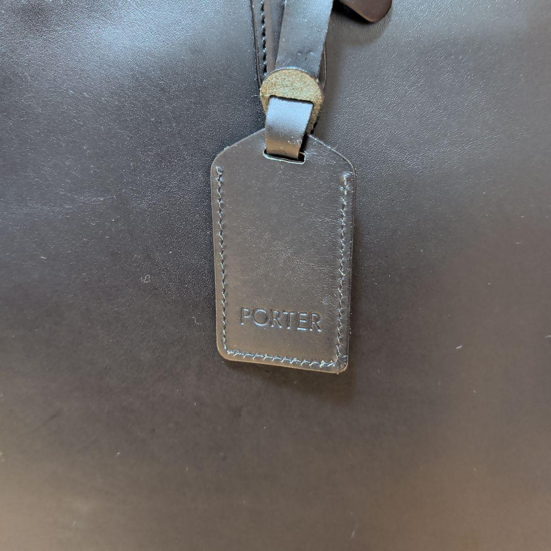 PORTER ブラック レザートートバッグ