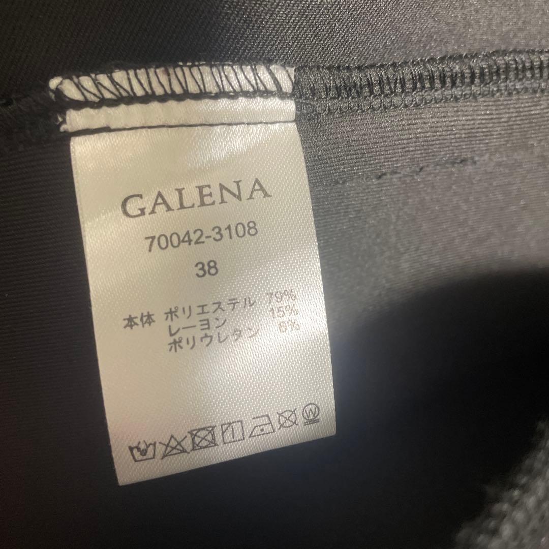 GALENA ブラック フード付きポンチョ