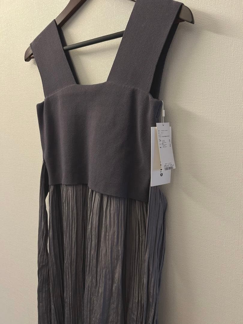 新品　FRAY I.D ビスチェニットコンビワンピース ブルーグレー　ドレス