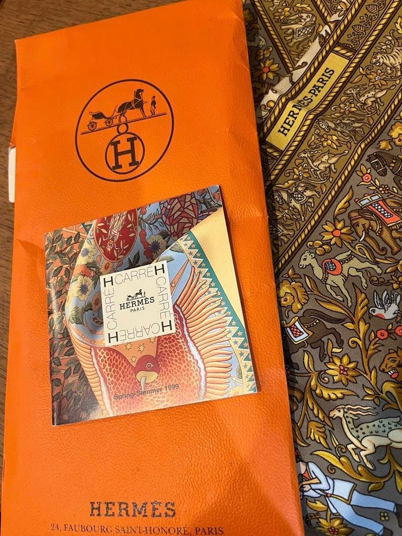 【値下げ】HERMES カレ90 スカーフ インドの狩猟