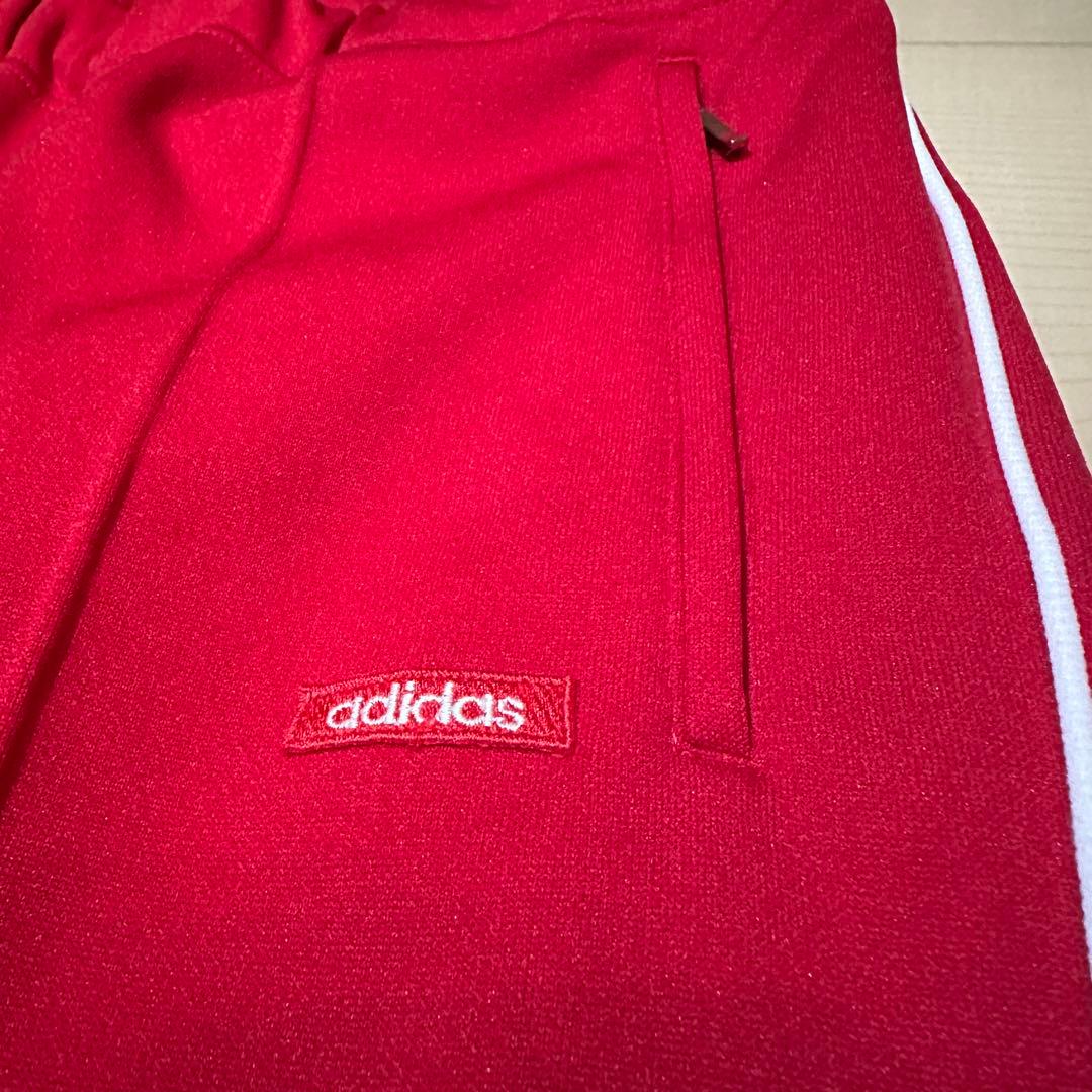 80s adidas アディダス トラックパンツ 赤　西ドイツ デサント製