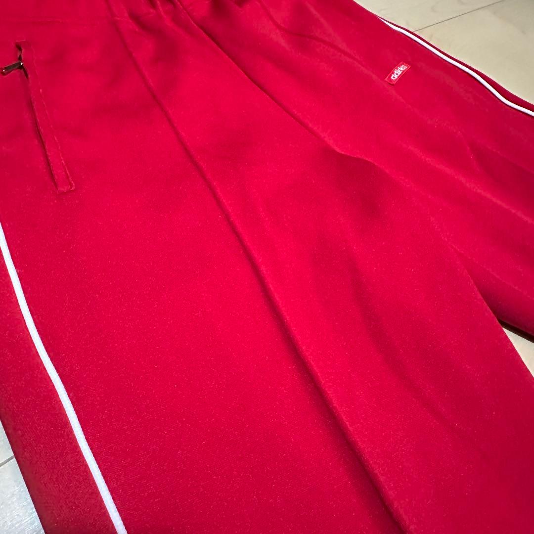 80s adidas アディダス トラックパンツ 赤　西ドイツ デサント製