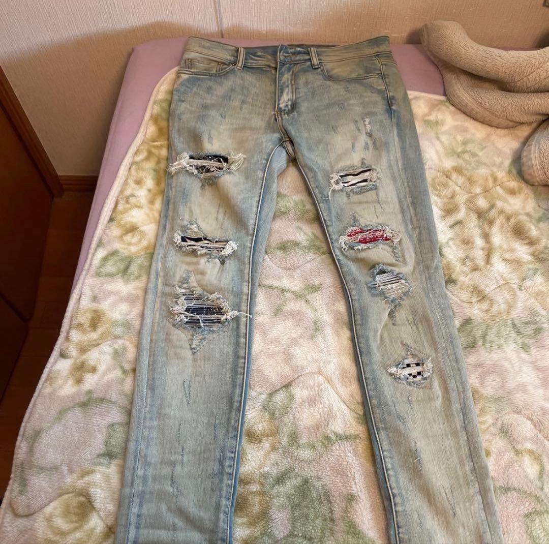 わらびもち専　mnml スキニーパンツ　30