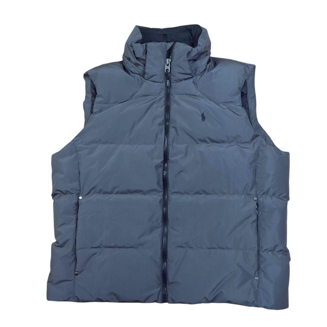 未使用 POLO RALPH LAUREN ダウン ベスト グレー XXL