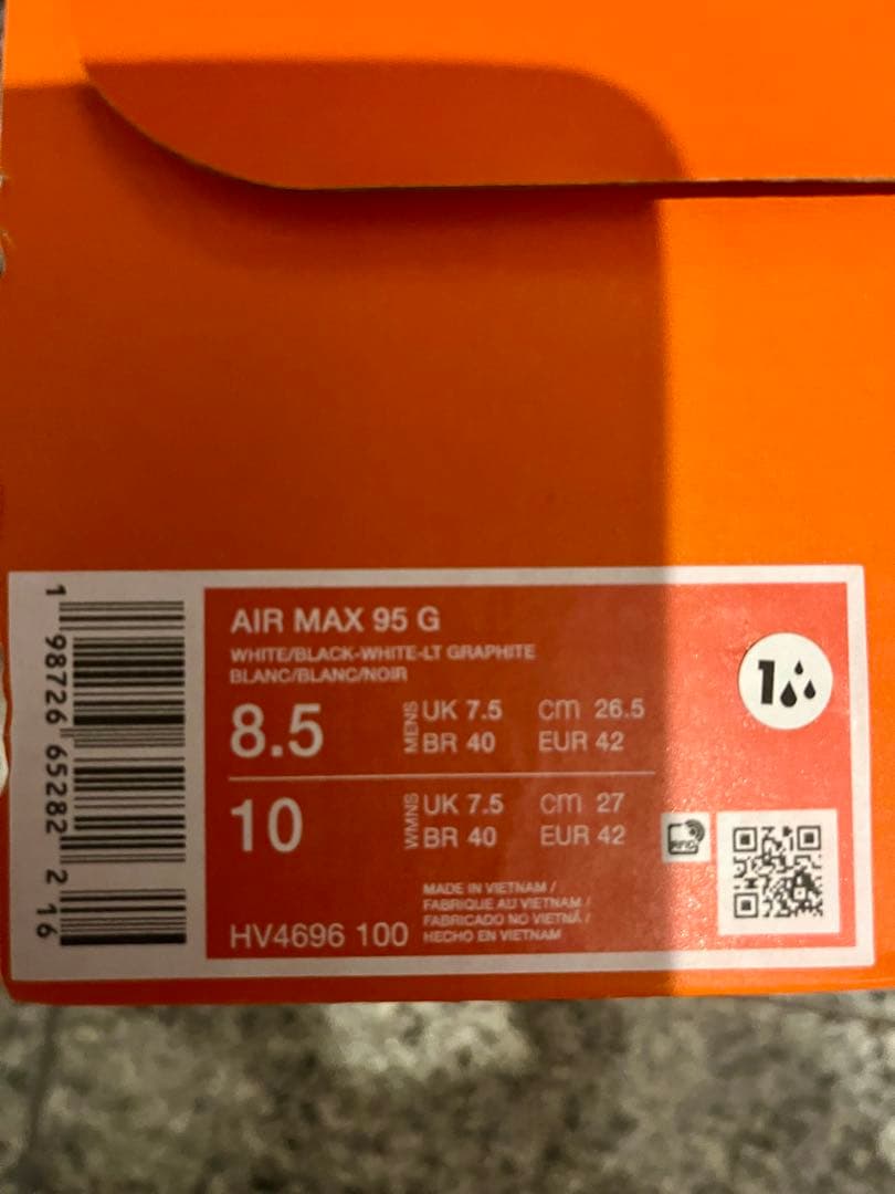 ★新品★ NIKE GOLF AIR MAX '95 ホワイト26.5cm