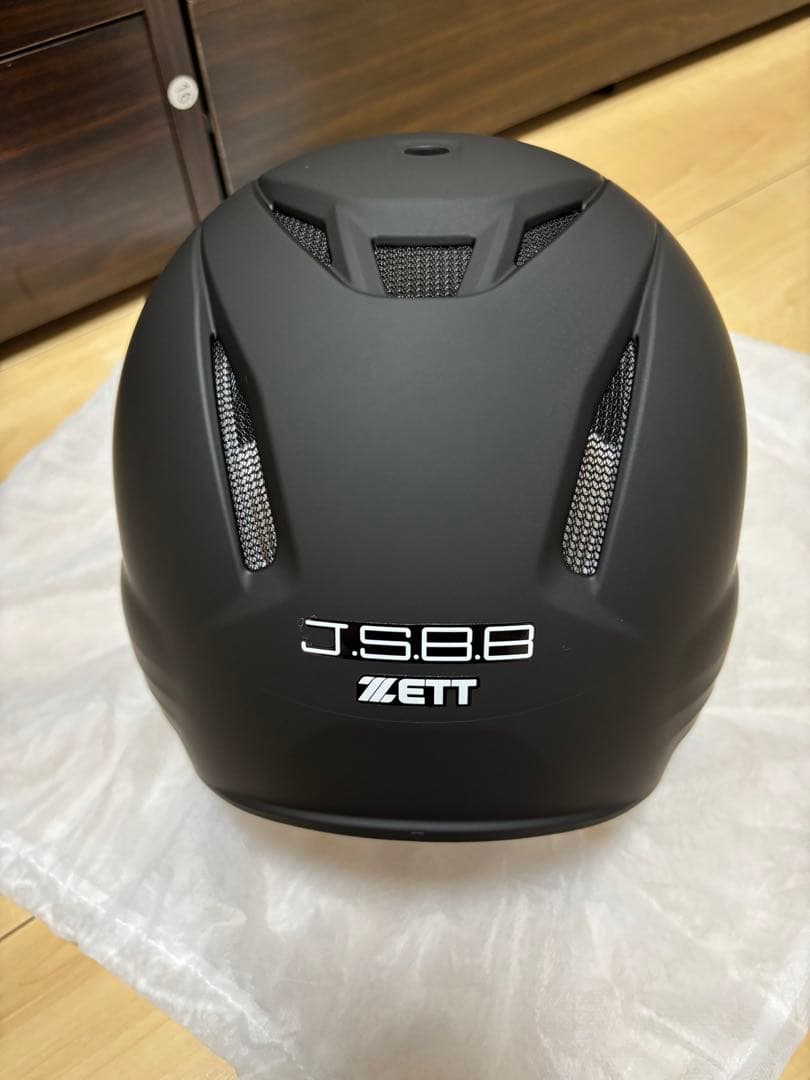ZETT 打者用ヘルメット つや消しブラック　Oサイズ