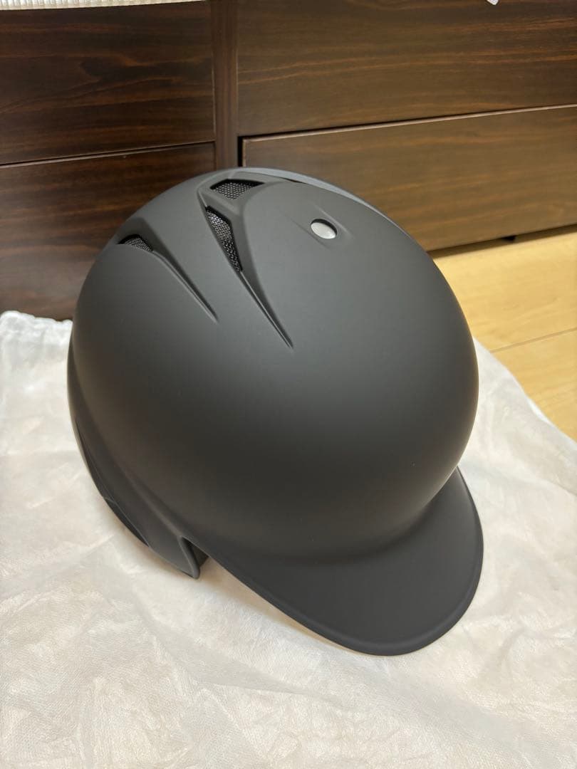 ZETT 打者用ヘルメット つや消しブラック　Oサイズ