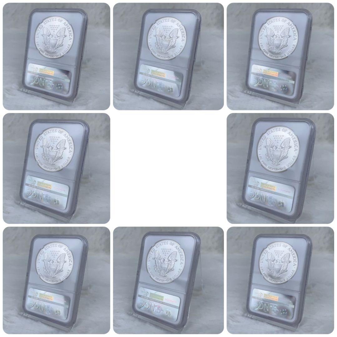 【銀高騰】1992年 イーグル銀貨 8枚セット NGC MS69 高級ケース