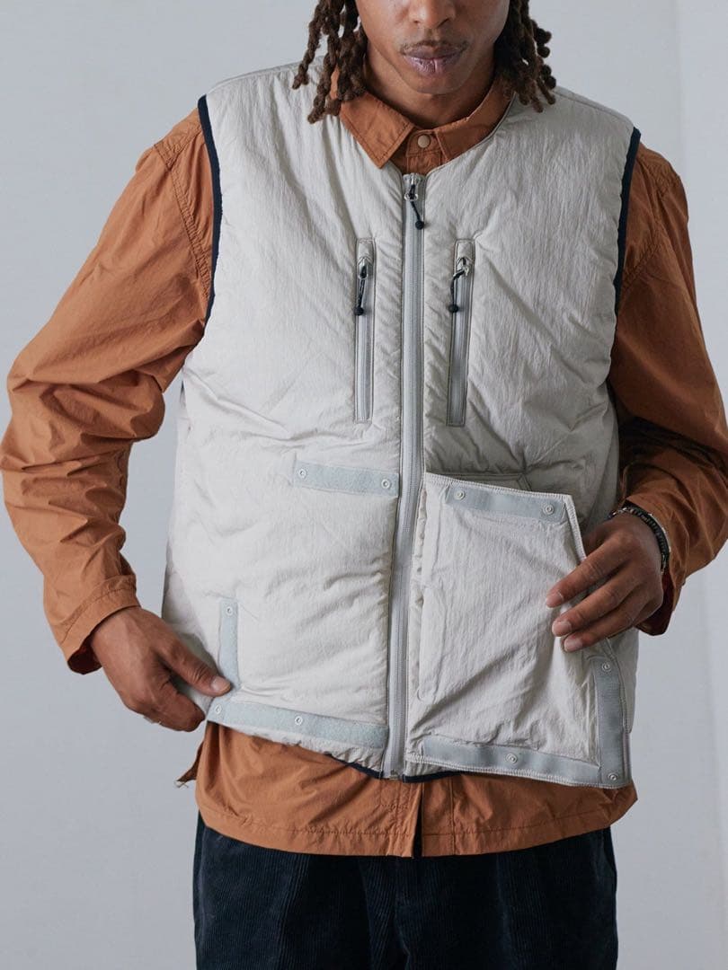 美品 ENDS and MEANS Tactical Puff Vest L