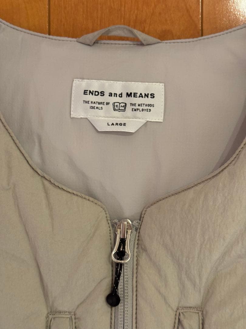 美品 ENDS and MEANS Tactical Puff Vest L