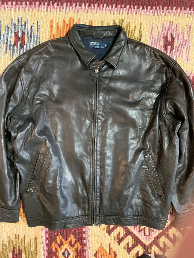 ジャケット・アウター Ralph Lauren lamb leather jacket Black