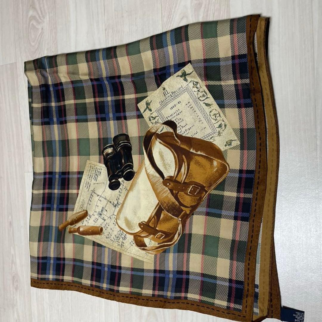 Ralph Lauren ラルフローレン シルク スカーフ 犬柄