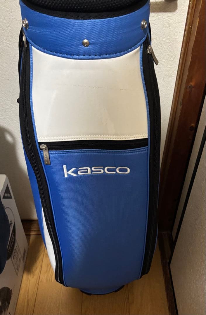 新品未開封未使用Kasco ゴルフバッグ 青白