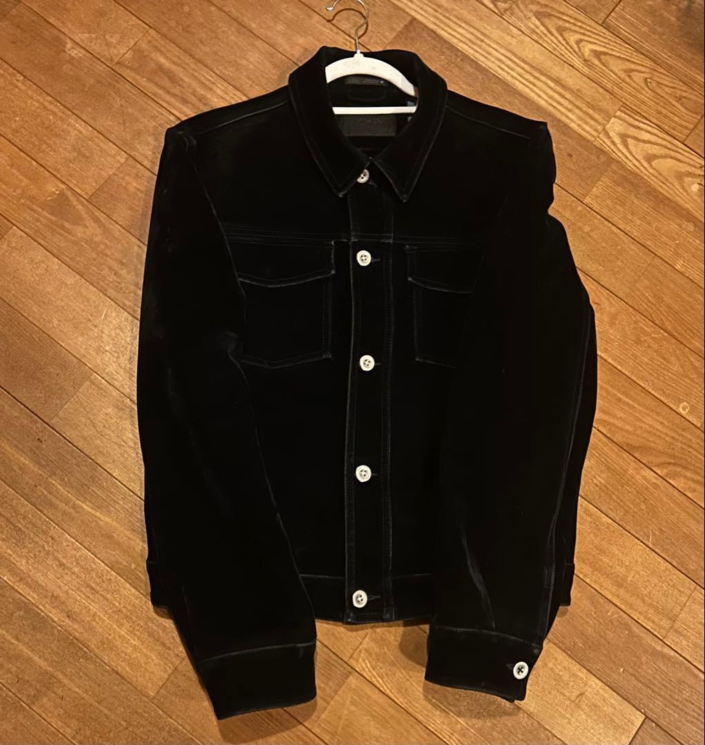 zara フロッキー　ベルベット　ジャケット