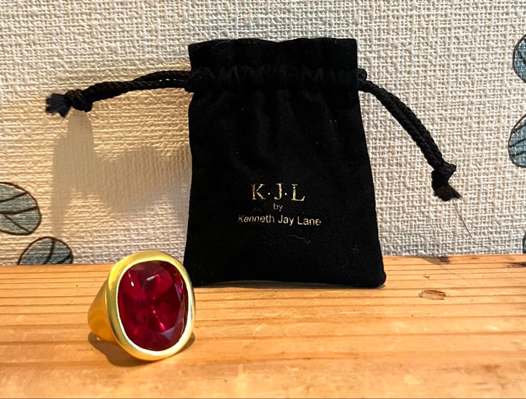 【ケネスジェイレーン】KJL レッドストーン マットゴールドリング