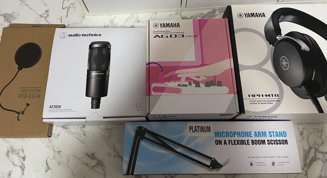 配信機材セット YAMAHA スタジオモニター ベッドホン