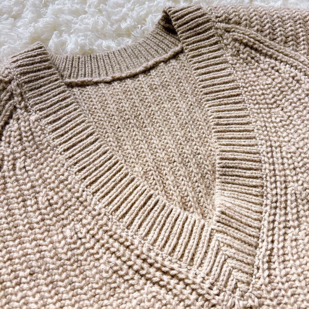 【美品】TICCA 2wayニットベスト シルク混 ベージュ系