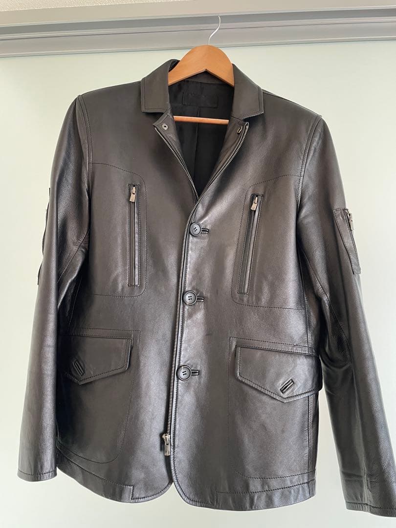 YH.KIM レザー ジャケット　黒色
