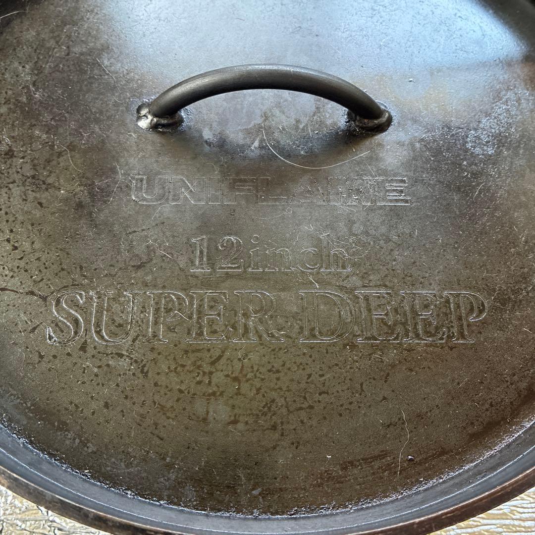UNIFLAME 12 inch SUPER DEEP ダッチオーブン+収納袋他