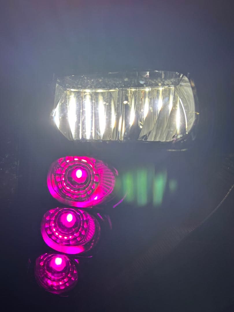 50プリウス前期純正フォグ加工ピンク1wパワーLED