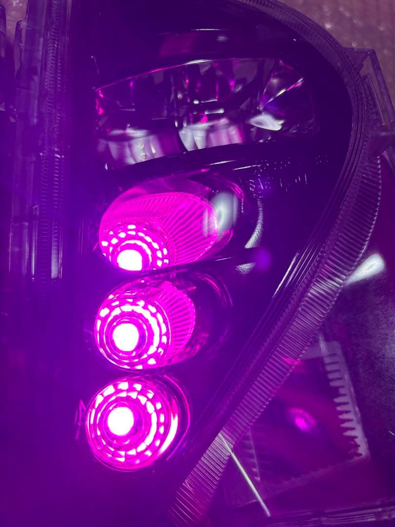 50プリウス前期純正フォグ加工ピンク1wパワーLED