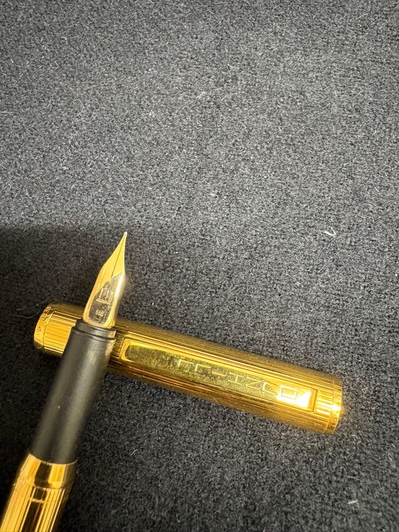 ダンヒル 万年筆 14K 585 ゴールド ボールペン セット ドイツ製 箱付