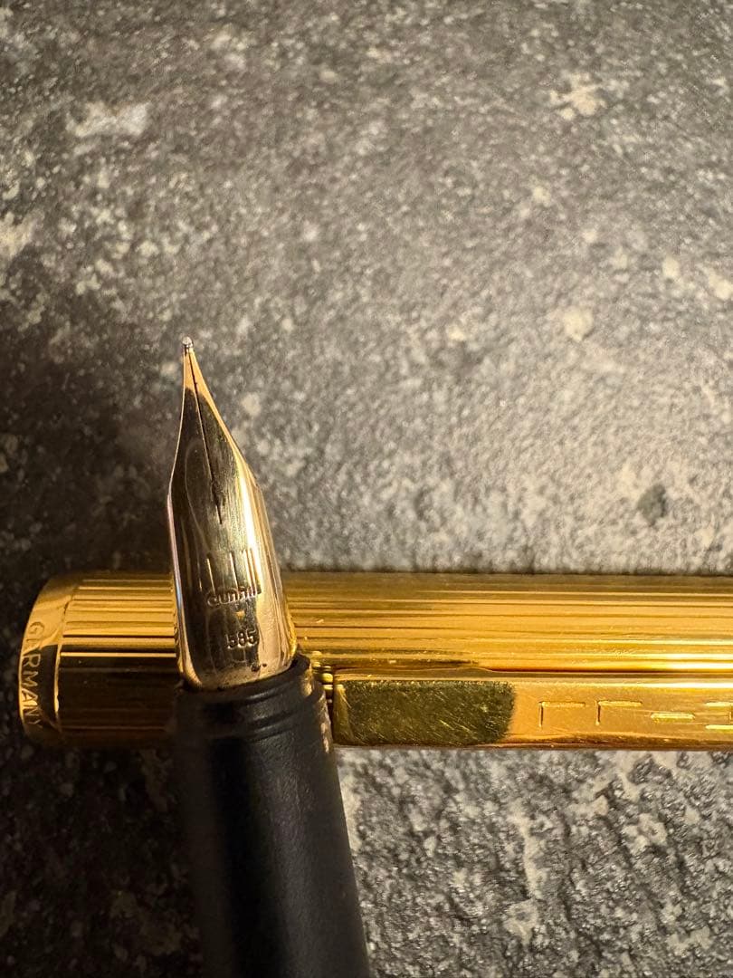ダンヒル 万年筆 14K 585 ゴールド ボールペン セット ドイツ製 箱付