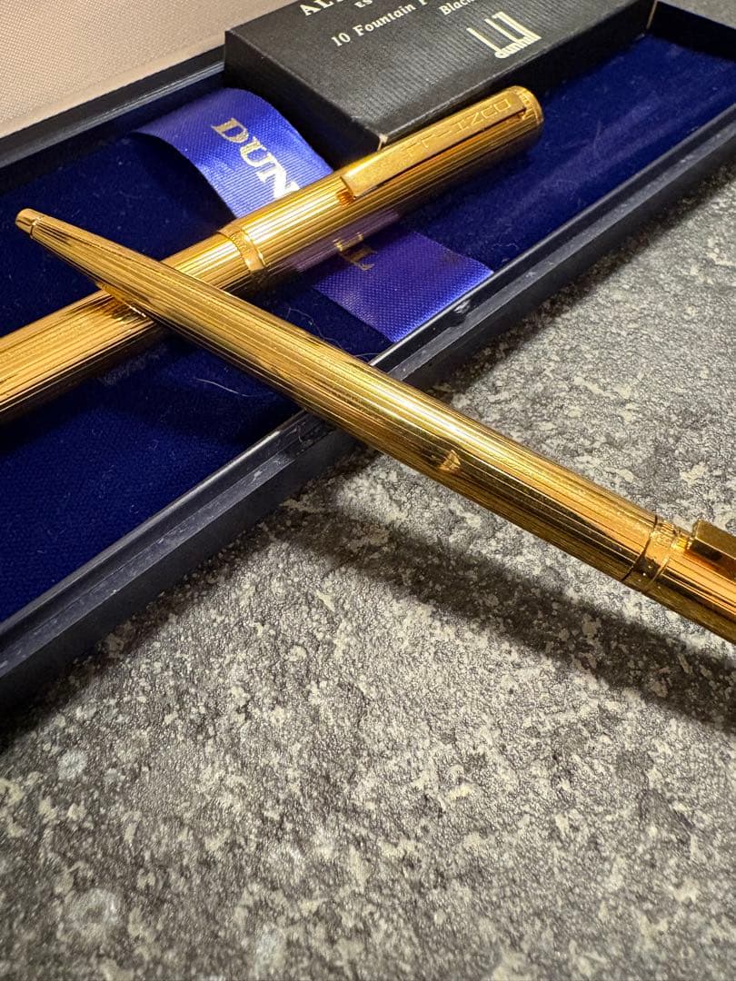 ダンヒル 万年筆 14K 585 ゴールド ボールペン セット ドイツ製 箱付