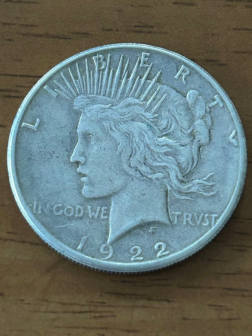 【本物保証】1922年 アメリカ ピースダラー 1ドル銀貨（Sミントマーク）