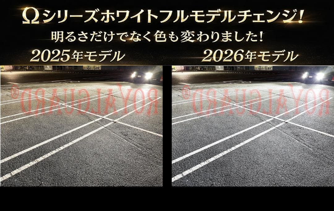 世界一 ロイヤルガード Ω LEDフォグ H8 H11 H16 ホワイト