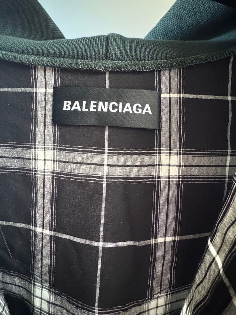 ひ*ろ様 タグ付き balenciaga バレンシアガ レイヤード デニムシャツ