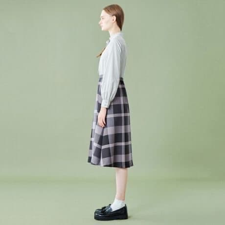 新品 ブルーレーベルクレストブリッジ シャツワンピース風ドレス 38Mチェック黒