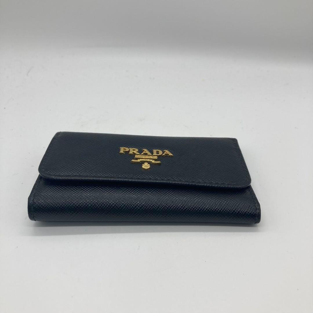 PRADA サフィアーノレザー キーケース ブラック レディース