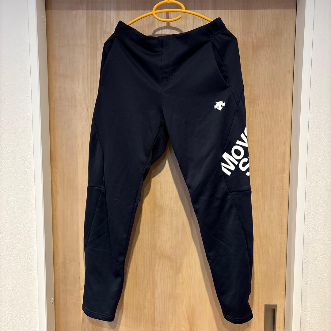 極美品 DESCENTE ネイビー 裏起毛スエットジャージ上下セットアップ M