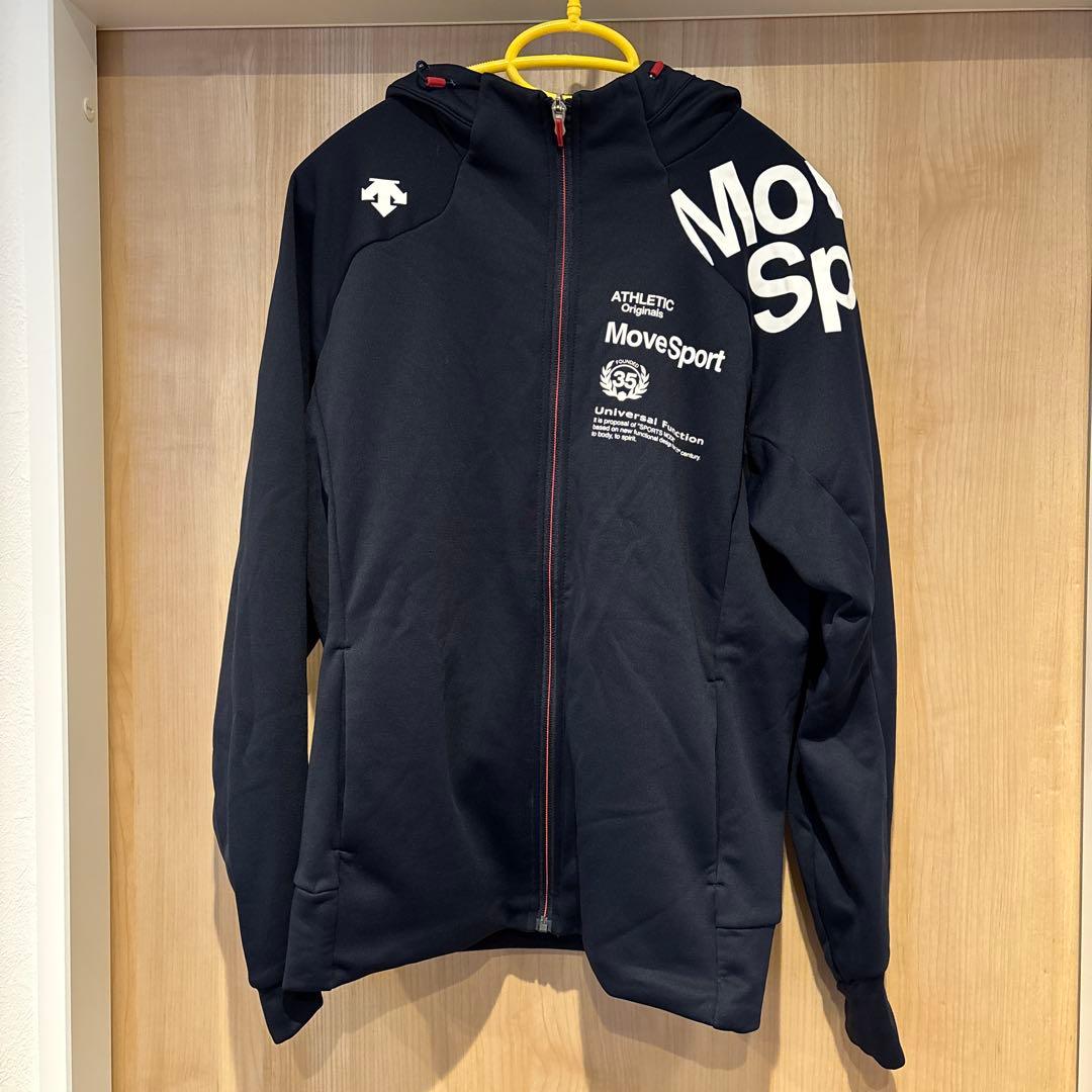 極美品 DESCENTE ネイビー 裏起毛スエットジャージ上下セットアップ M