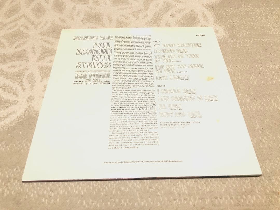 その他 ClassicRecords Paul Desmond Desmond Blue