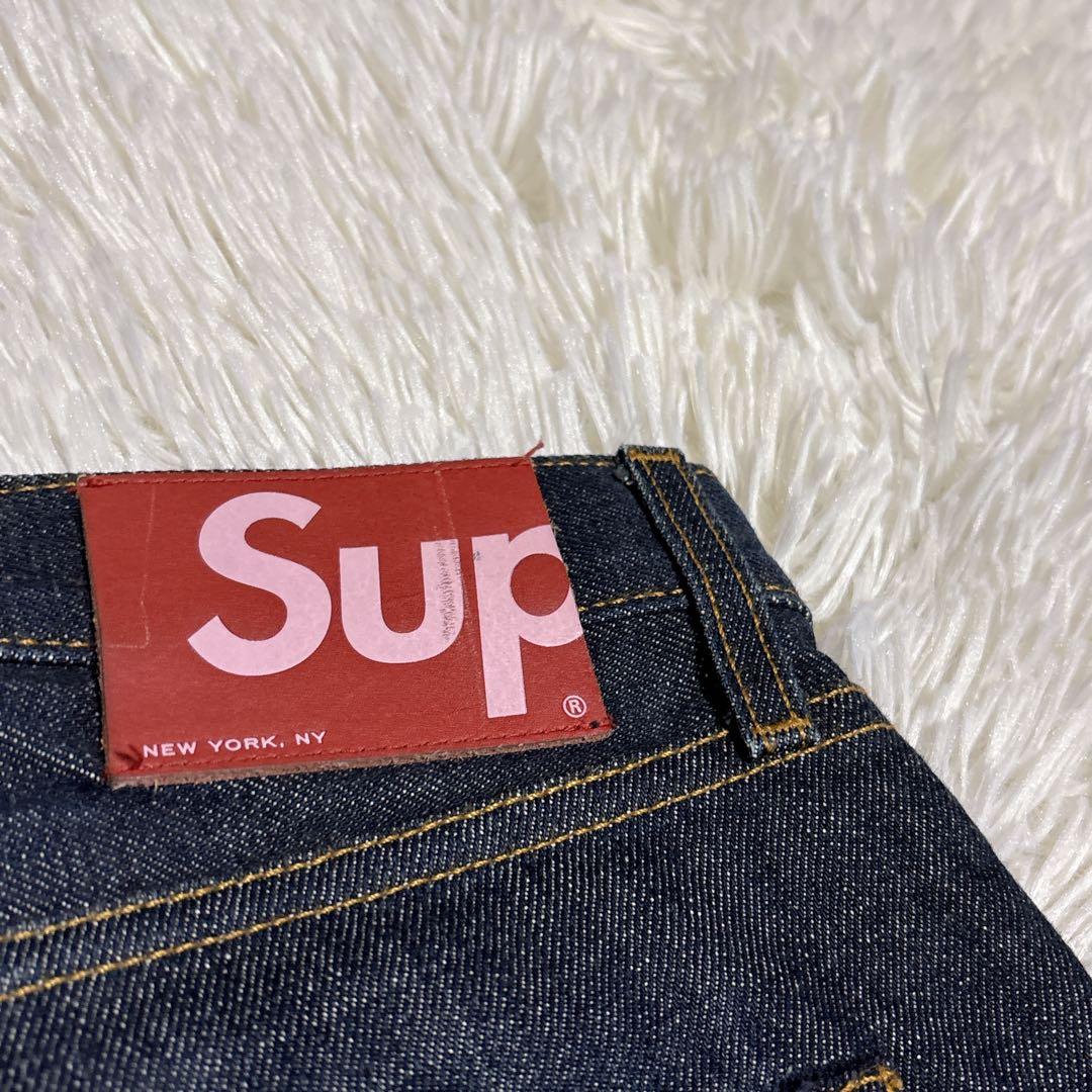 SUPREME シュプリーム　デニム　30 濃紺　ストレート　アメリカ製
